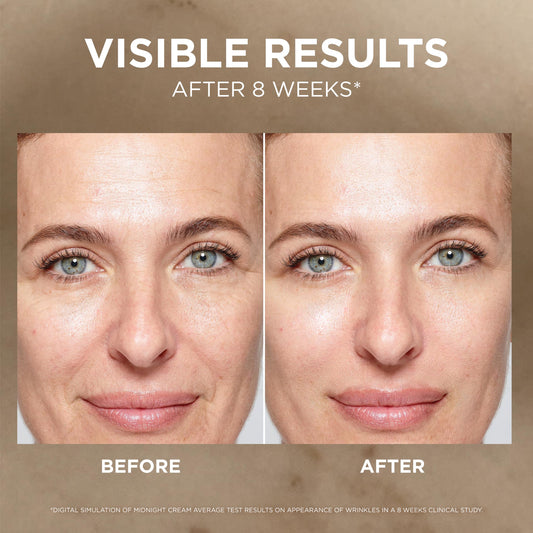 L'Oreal Paris Age Perfect Anti-Aging Midnight Cream, Face Moisturizer to Reduce Wrinkles and Firm Skin, 1.7oz + Serum Sample