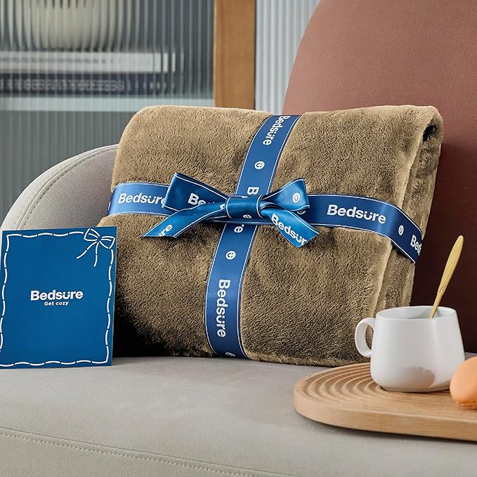 Bedsure GentleSoft Fleece Blankets King Size Camel - Bed Blanket Soft Lightweight Plush Cozy Fuzzy Luxury Microfiber, 108x90 inches