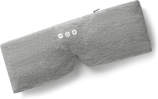 ALASKA BEAR Sleep Headphone Mask Bluetooth 5.2 HD Stereo Noise Reduction 3D Eye Mask for Sleeping Eye Contour Built-in Mask w/Thin Speakers Wireless Audio Sports Headgear(Gray)