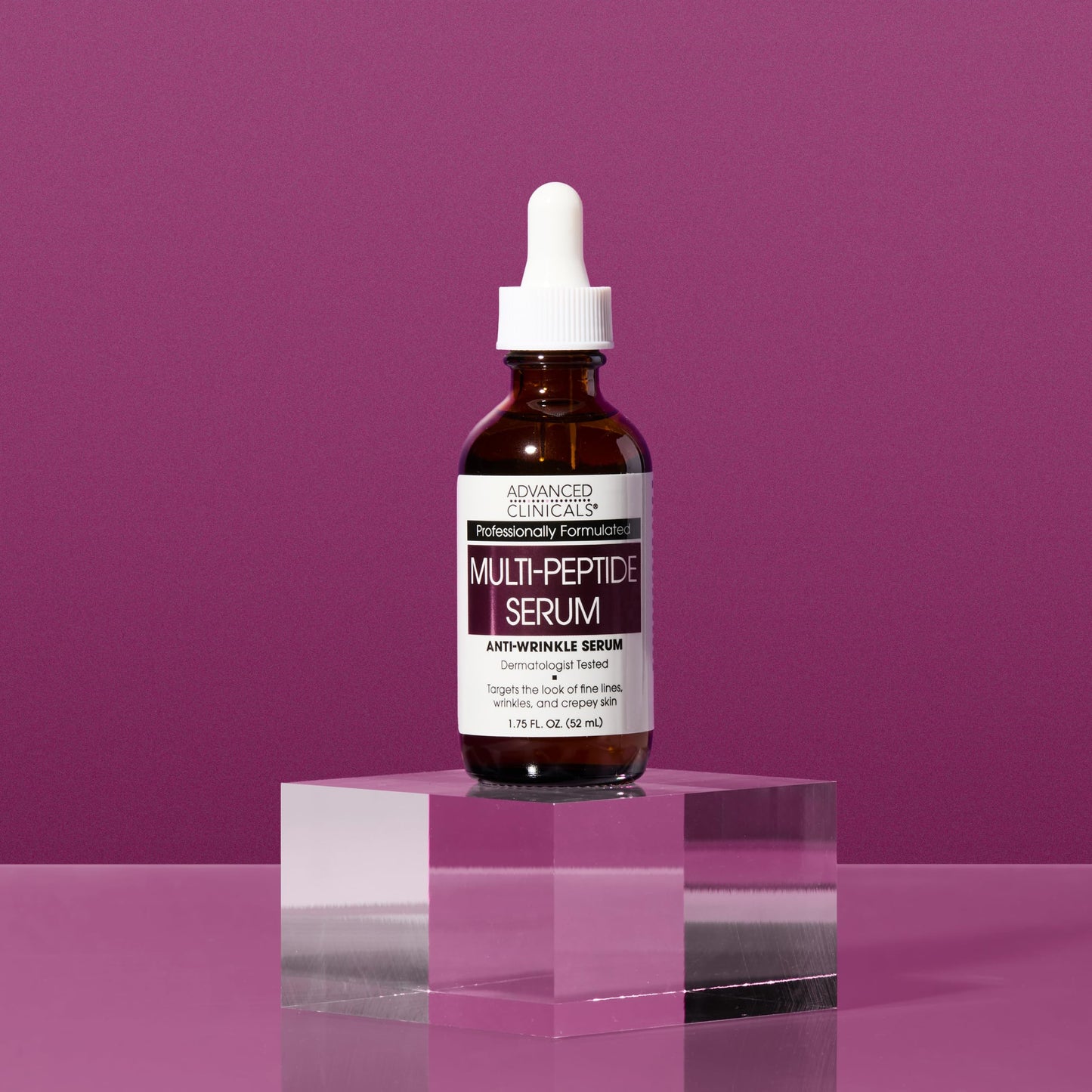 Advanced Clinicals Multi Peptides Serum For Face | Visible Anti Aging Hydrating Collagen Peptide Facial Serum With Vitamin E Helps Improve Look Of Wrinkles, Puffiness, & Uneven Skin Tone, 1.75 Fl Oz