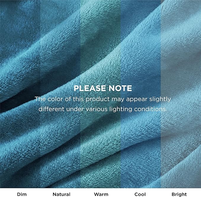 Bedsure Teal Blue Fleece Blanket 50x70 Blanket - 300GSM Soft Lightweight Plush Cozy Blankets for Bed, Sofa, Couch, Travel, Camping