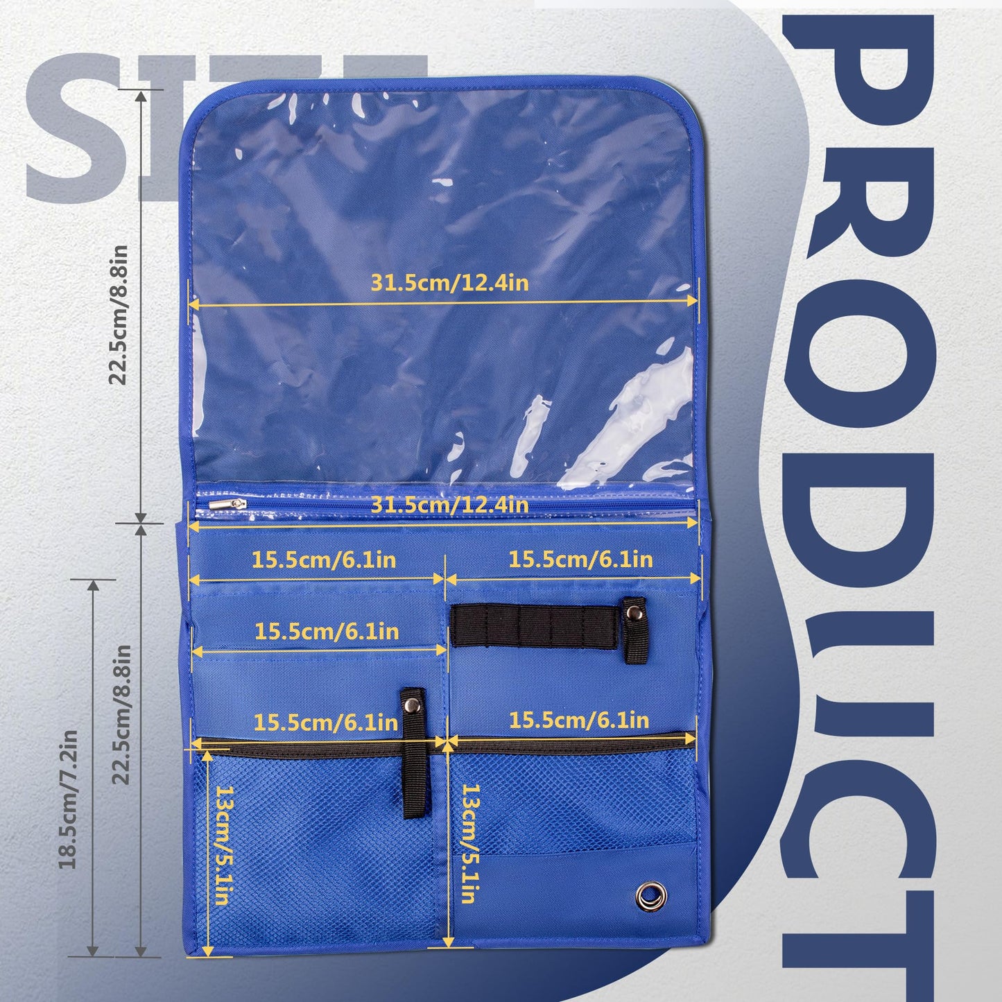 Airplane Pocket Organizer with Tray Table Cover,Portable In Flight Seat Back Organizer & Storage Bag, Commuter Essential Travel Bag Travel Accessories for Flying,Blue (Blue)