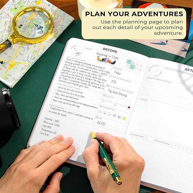 Clever Fox Bucket List Journal – Inspirational Book for Memories & Adventures – Motivational Bucket List Notebook for Couples, A5 (Rose Gold)