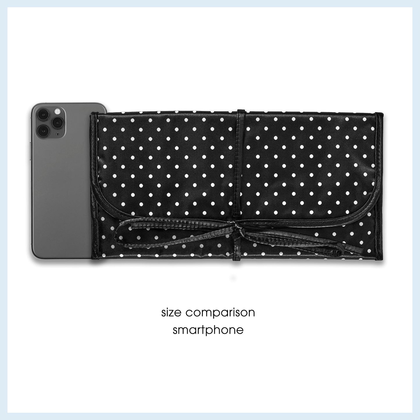 Travel Smart by Conair Jewelry Roll Bag, Black/White