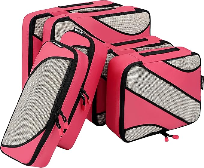 BAGAIL 6 Set Packing Cubes,Travel Luggage Packing Organizers