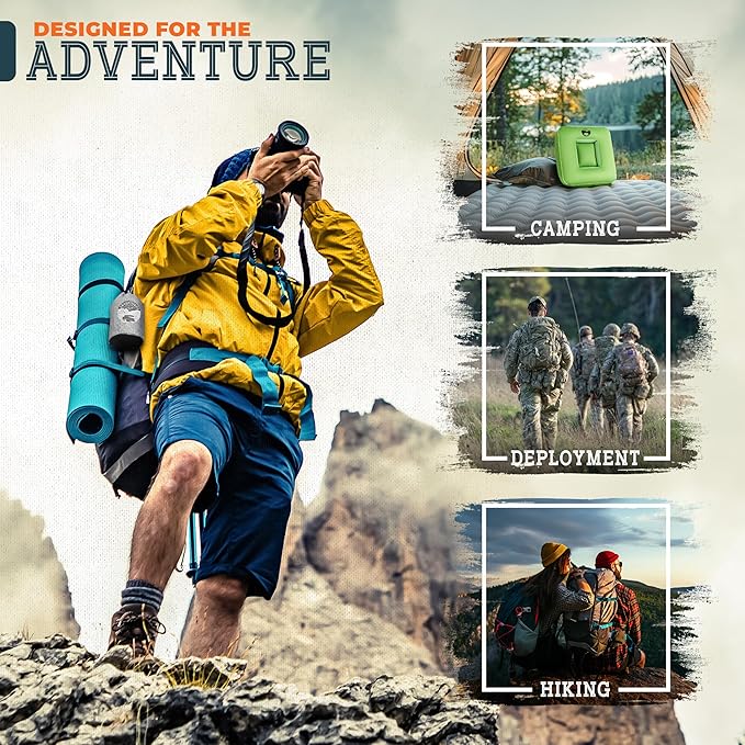 TrailNeck 1.0 camping pillow-Compact, portable, packable, camping essentials, outdoor gear, hiking, backpacking, deployments, beach, car, plane travel pillow. Firm pillows for multi-position sleepers.