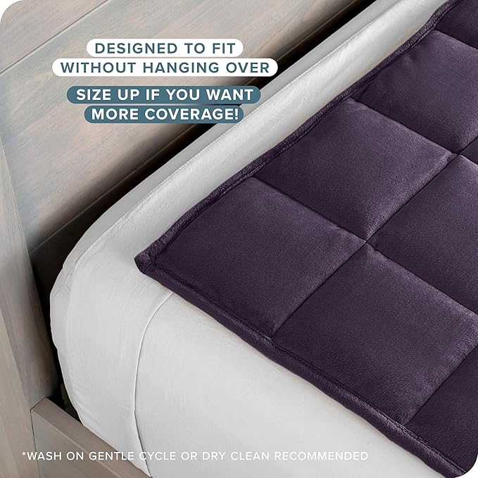Bare Home Weighted Blanket King Size 25lb (80" x 87") for Adults - Minky Fleece - Premium Heavy Blanket Nontoxic Glass Beads (Eggplant, 80"x87")