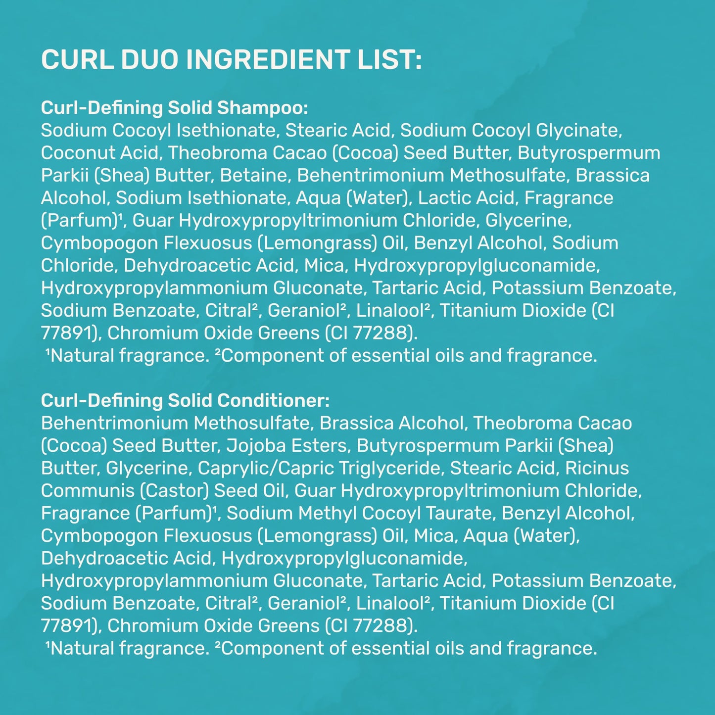 Ethique Beauty Curl-Defining Shampoo & Conditioner Bar Set for Thick, Curly Hair with Shea Butter