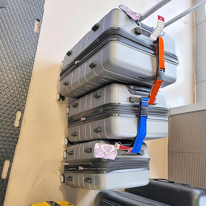 4Pack Luggage Straps Add Bag Luggage Straps to Connect Two Suitcases, Adjustable Luggage Belt Connector for Carry On, Travel Attachment Accessories to Hold Suitcases Together, Green