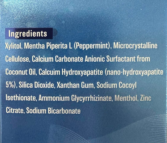 Nano Renew Hydroxyapatite Toothpaste Tablet, Natural, Fluoride & Plastic Free (62 tabs)