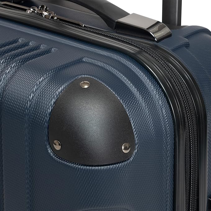 Kenneth Cole REACTION Out of Bounds Lightweight Hardshell 4-Wheel Spinner Luggage, Naval, 28-Inch Checked