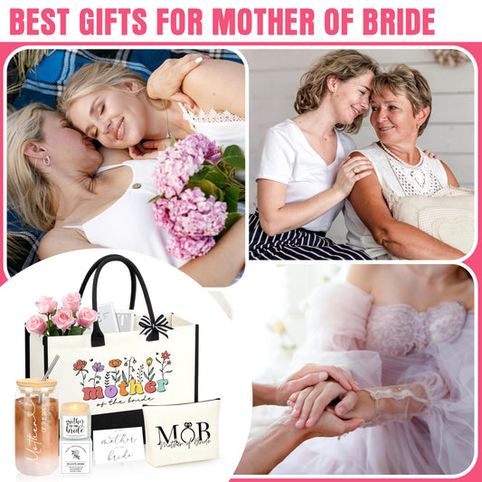 Mother of the Bride Gifts, Mom Gifts for Mother in Law at Wedding, Engagement, Bridal Shower, Appreciation Gift from Groom Set of 5