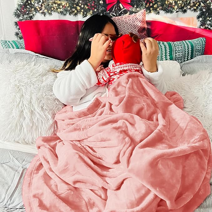 Bedsure GentleSoft Fleece King Size Blankets for Bed Pink - Soft Lightweight Plush Cozy Fuzzy Luxury Microfiber, 108x90 inches