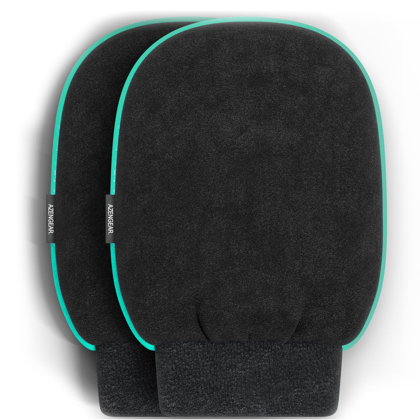 aZengear Deep Exfoliating Glove (2 Pack), Body Scrub Korean Mitt, Kessa Washcloth for Dead Skin, Spray Tan Removal, Keratosis Pilaris, Pore Cleansing, Viscose Natural Fibre