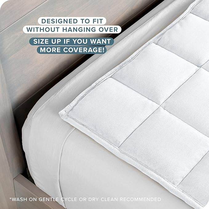 Bare Home Weighted Blanket King Size 25lb (80" x 87") for Adults - Minky Fleece - Premium Heavy Blanket Nontoxic Glass Beads (White, 80"x87")