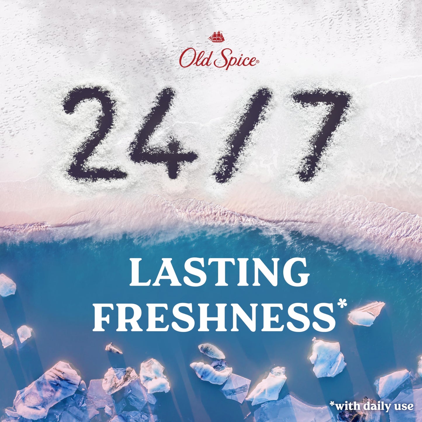 Old Spice GentleMan's Aluminum Free Dry Feel Deodorant for Men, 24/7 Lasting Freshness, Gentle on Skin with Skin Conditioners, Himalayan Sea Salt + Glacier Water Scent, 3.0 oz (Pack of 3)