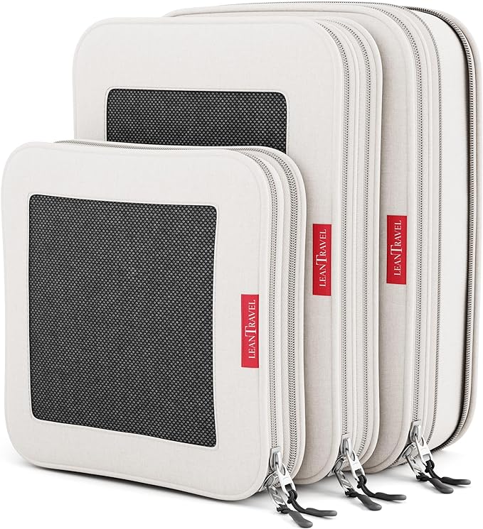 Compression Packing Cubes for Travel Organizers with Double Zipper, LeanTravel