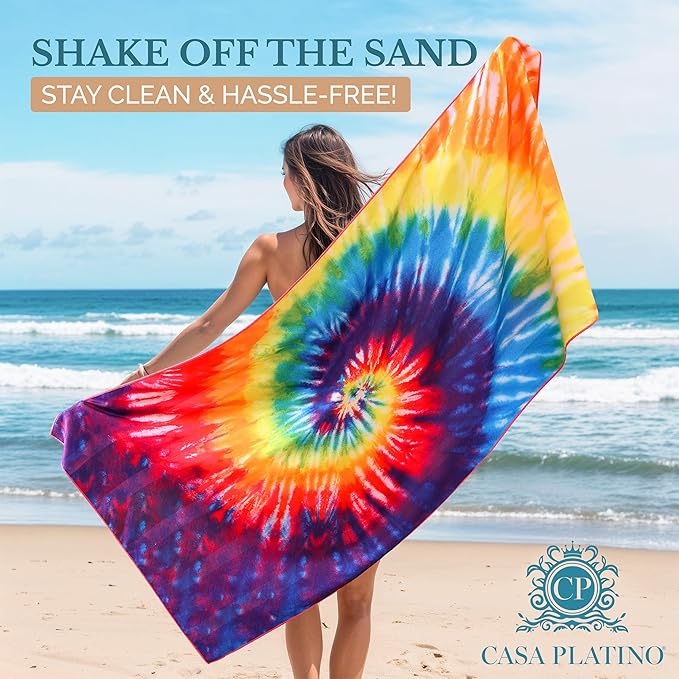 Casa Platino Pool Towels for Adults 2 Pack – Extra Large 32"x71" Lightweight Microfiber, Quick Dry Towels for Travel, Ideal for Pool, Beach & Camping – Perfect Summer Use – Lucifer