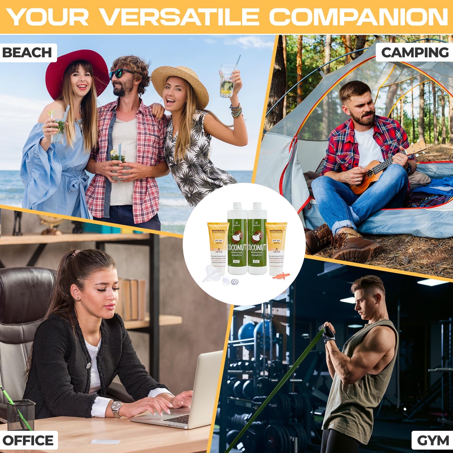 Fake shampoo & Sunscreen, Hidden Liquor Smuggling Kit, Flasks for Travel, Smuggle Your Booze Anywhere with Discretion -By AKALE, 1,246 ML