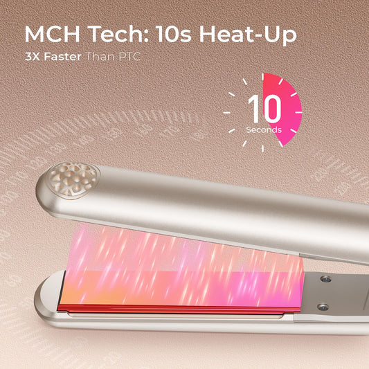 TYMO Flat Iron Hair Straightener - Titanium Hair Straighteners for Women, 1 Inch Professional Travel Flat Iron, Portable Straightener and Curlers with 10s Heat Up, 32 Temp, Dual Voltage & LED Display