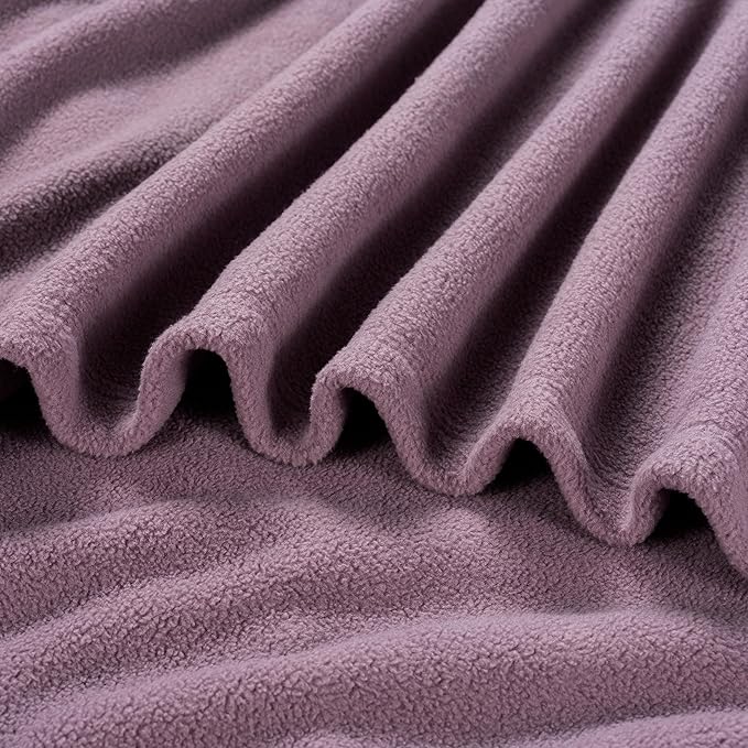 Berkshire Blanket Microfleece King Size Bed Blanket Lavender, Lightweight Soft Breathable Plush Micro Fleece Blanket for Bed Couch Sofa, 90x108 Inches