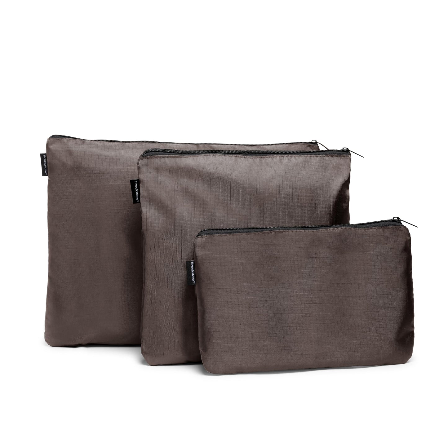 Brookstone Packing Cubes - 6 Piece Compression Packing Cubes for Travel - Tear Resistant Travel Essentials Bag Organizer Set, Velvet Brown