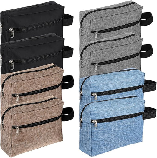 8 Pcs Travel Toiletry Bag for Women Men, Waterproof travel toiletries Bag, Hanging Cosmetic Bags with Handle, Shaving Kit Bags for Cosmetics Toiletries Accessories