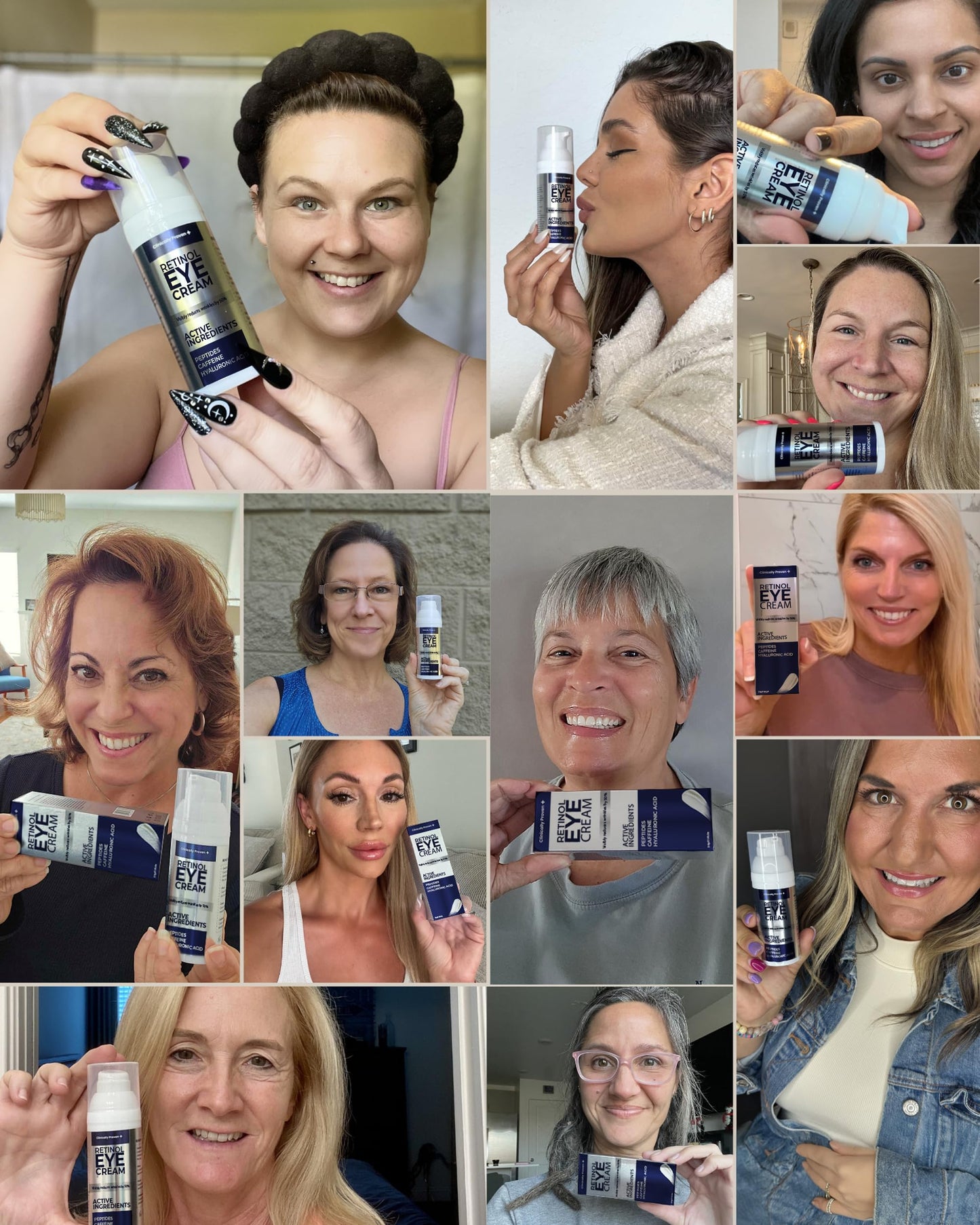 Under Eye Cream for Puffiness and Bags Under Eyes, Eye Bags Treatment for Men & Women - Anti Wrinkle Cream for Dark Circles, Baggy Eyes Treatment for Women with Retinol, Hyaluronic Acid & Caffeine