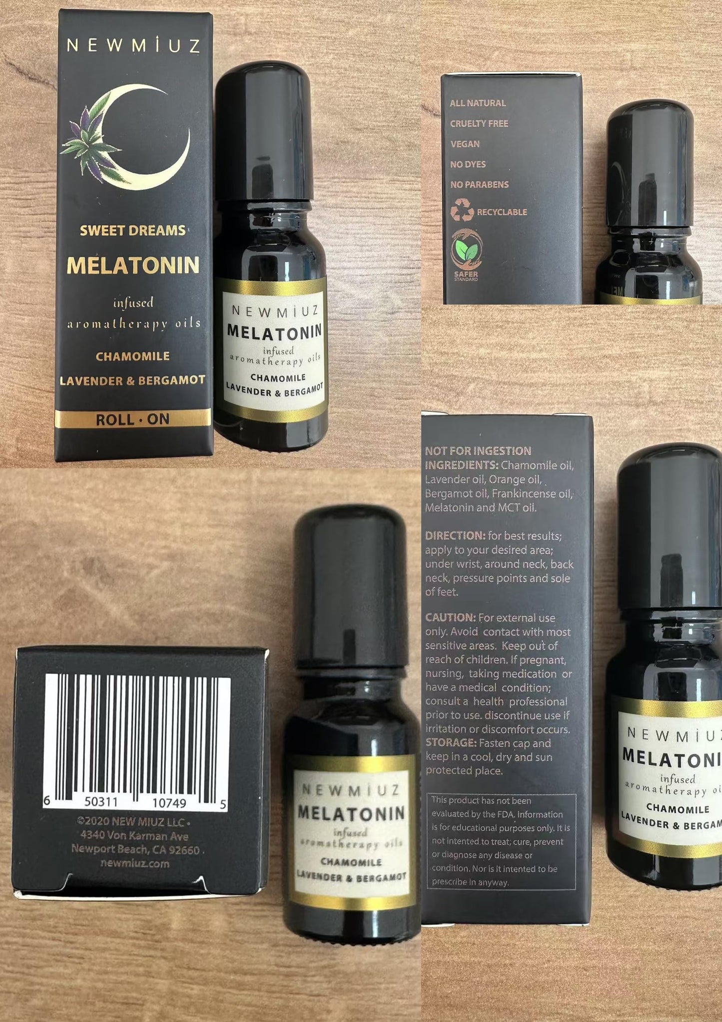 Melatonin Deep Sleep Essential Oil Roll On Calming Aromatherapy Stick Lavender Bergamot Frankincense Chamomile Relaxation Anti Stress Gifts Women Men