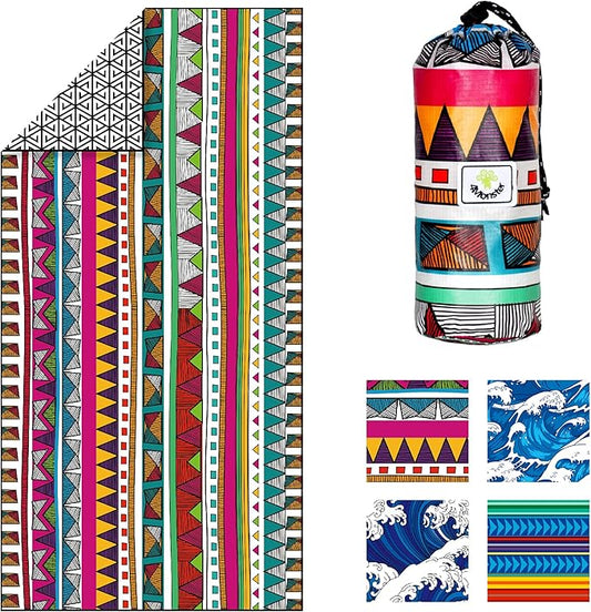 4Monster Microfiber Beach Towel Quick Dry,Super Absorbent Lightweight Travel Towel for Swimmers, Sand Free Camping Towel, Beach Towels for Pool,Swim,Water Sports,Yoga