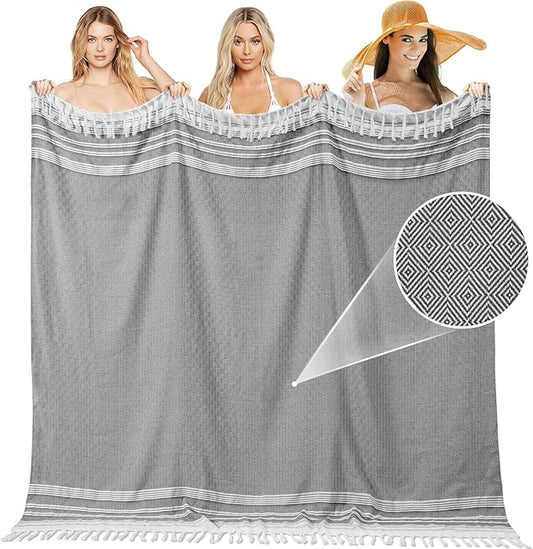 Large Throw Blanket Yoga Blanket Turkish Beach Towel Mens Birthday Gift Ideas Dad Father Day Husband Brother Uncle Boyfriend Male Boss Grandpa Him Appreciation Thank You Retirement 60th 50th 40th 30th