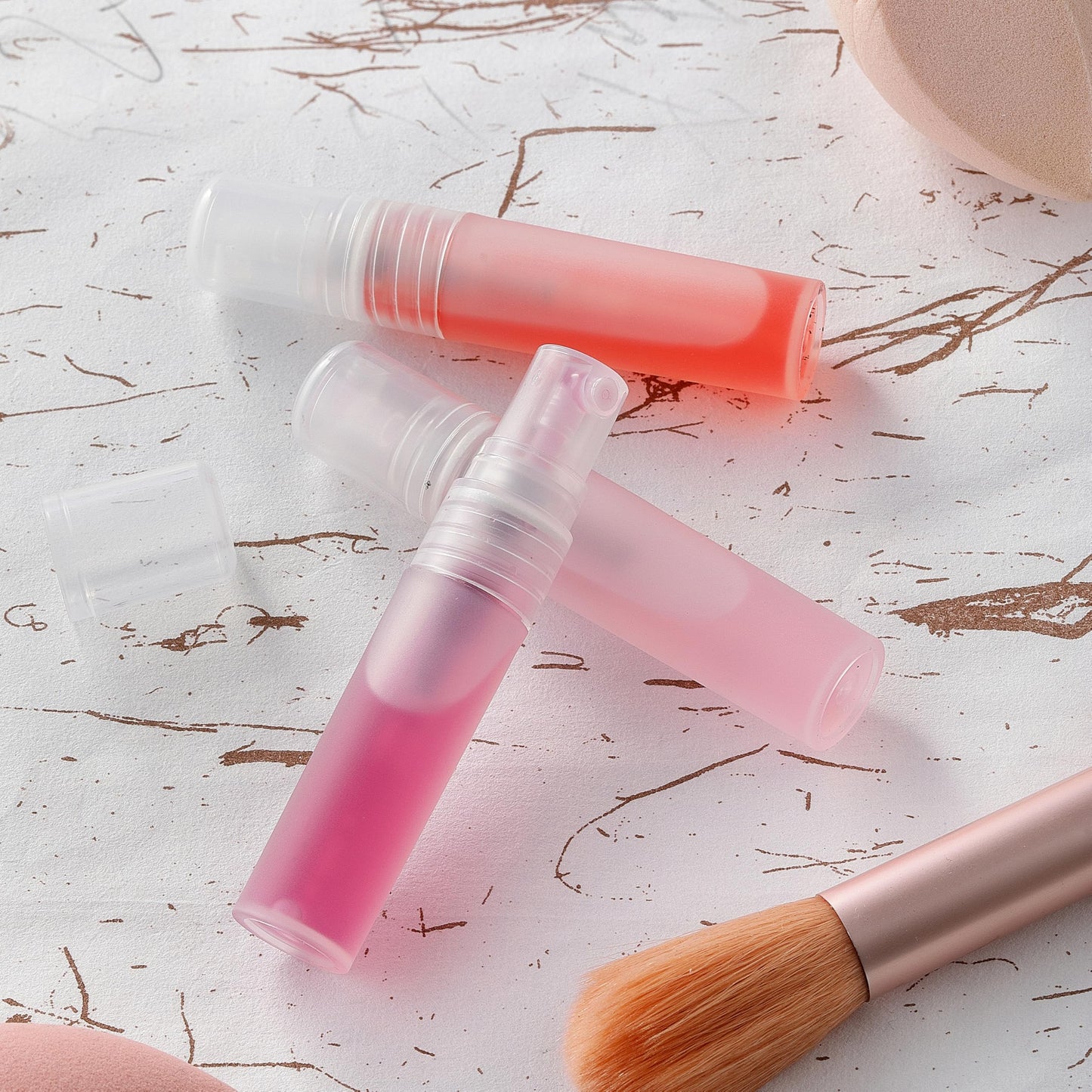 KCKHFA 10 PCS Mini Perfume Travel Spray Bottle Refillable, Plastic Hair Perfume Atomizer for Toner