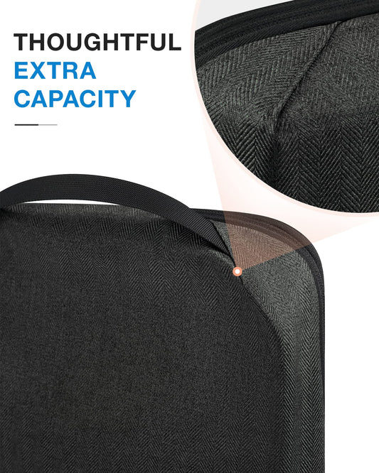 BAGSMART Compression Packing Cubes for Travel, 6 Set Packing Cubes for Carry on Suitcases, Compression Travel Cubes & Suitcase Organizer for Packing with Shoe Bag Black