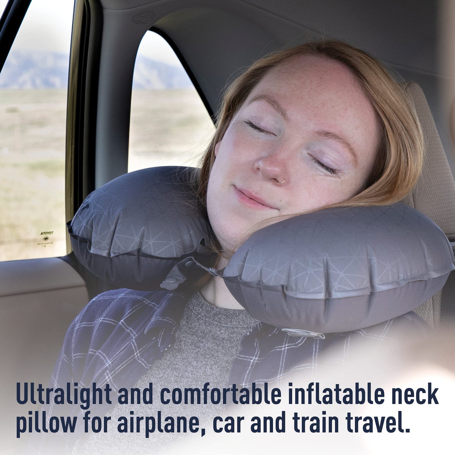 Sea to Summit Aeros Ultralight Traveller Inflatable Neck Pillow, Grey