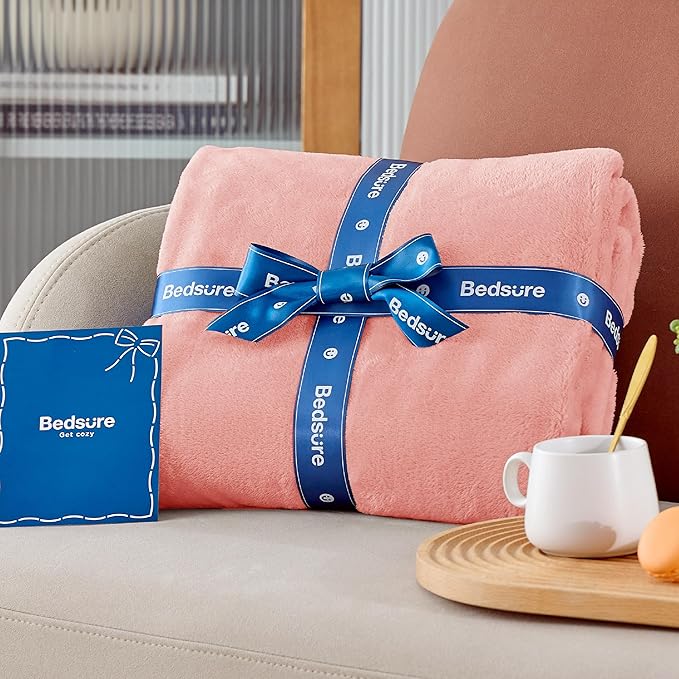 Bedsure GentleSoft Fleece King Size Blankets for Bed Pink - Soft Lightweight Plush Cozy Fuzzy Luxury Microfiber, 108x90 inches