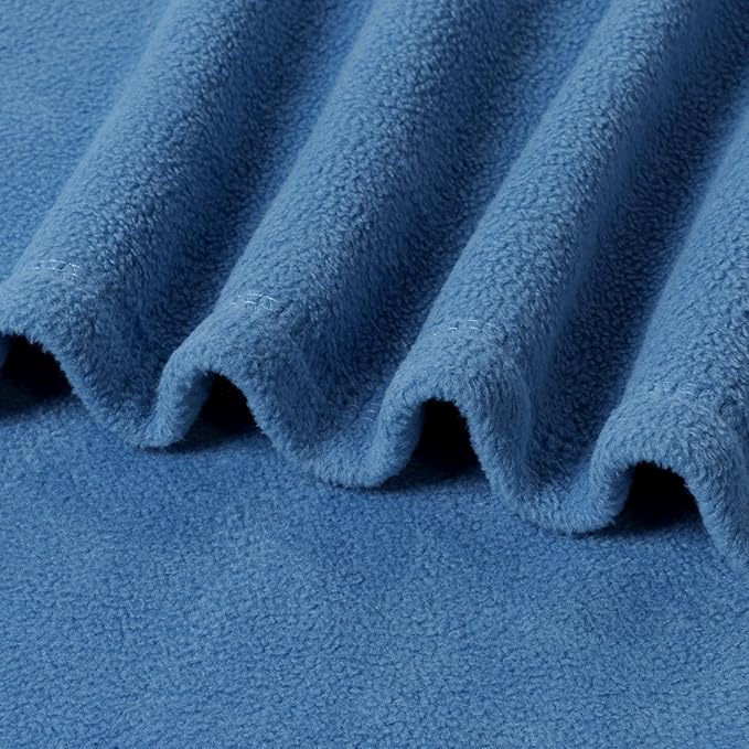 Berkshire Blanket Microfleece Throw Size Bed Throw Blanket Royal Blue, Lightweight Soft Breathable Plush Micro Fleece Throw Blanket for Travel, Bed and Couch, 50x60 Inches