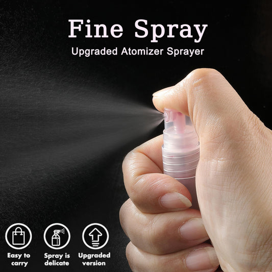 KCKHFA 10 PCS Mini Perfume Travel Spray Bottle Refillable, Plastic Hair Perfume Atomizer for Toner