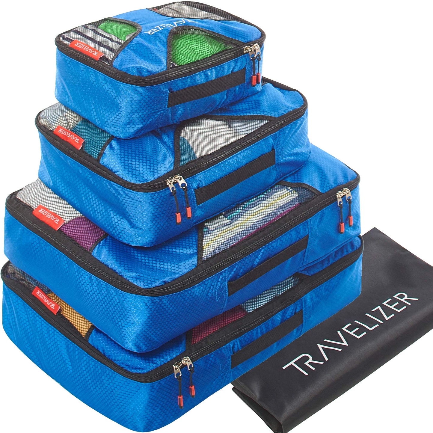 Travelizer - Travel Packing Cubes 5 pcs Luggage Organizer Set for Bag & Suitcase