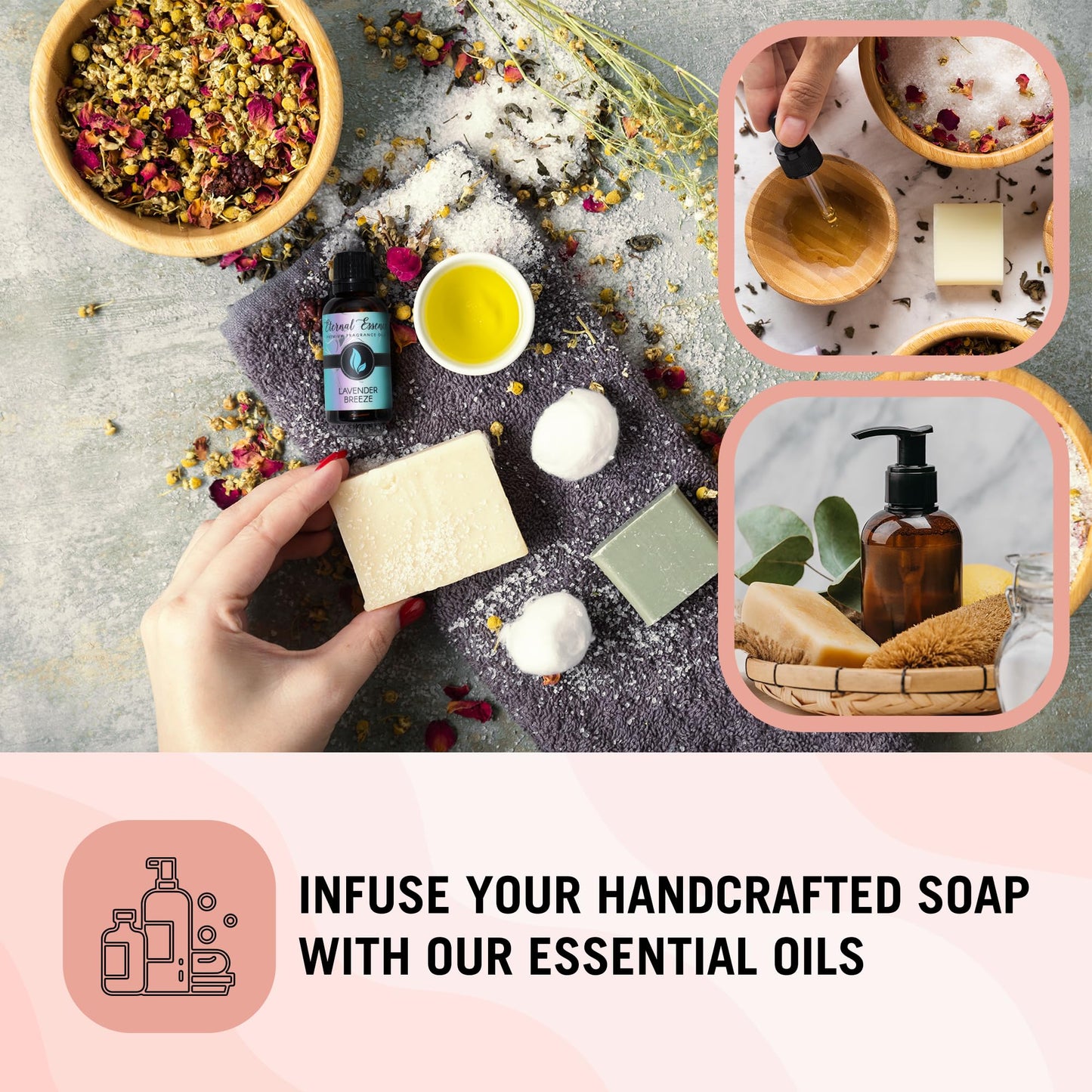 Eternal Essence Serenity Set of 6 Premium Fragrance Oils - Includes Ultra Green, Serene Oasis, Green Citrus Wood, Sea Salt, Appalachian Wind, and Fresh Citrus Aloe Leaf Scented Oils - 10ML