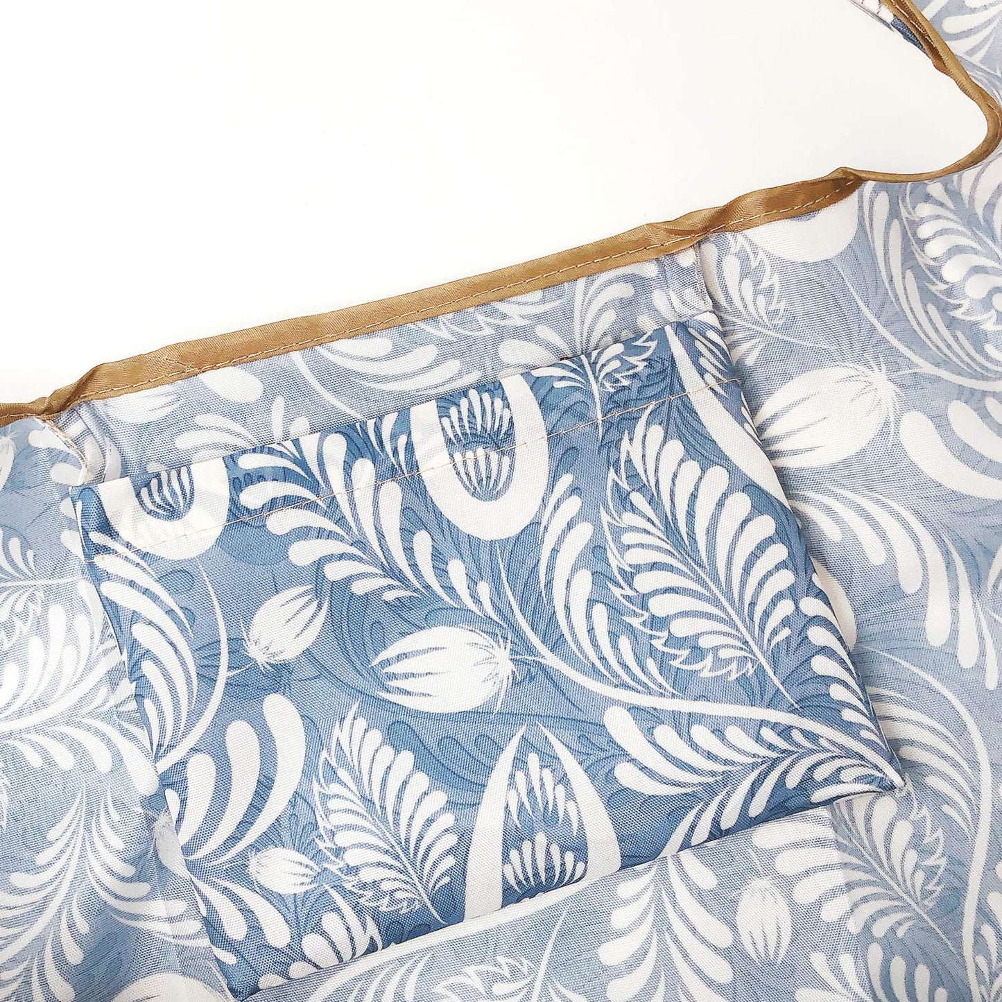 allydrew Large Foldable Tote Nylon Reusable Grocery Bags, Gray Ferns