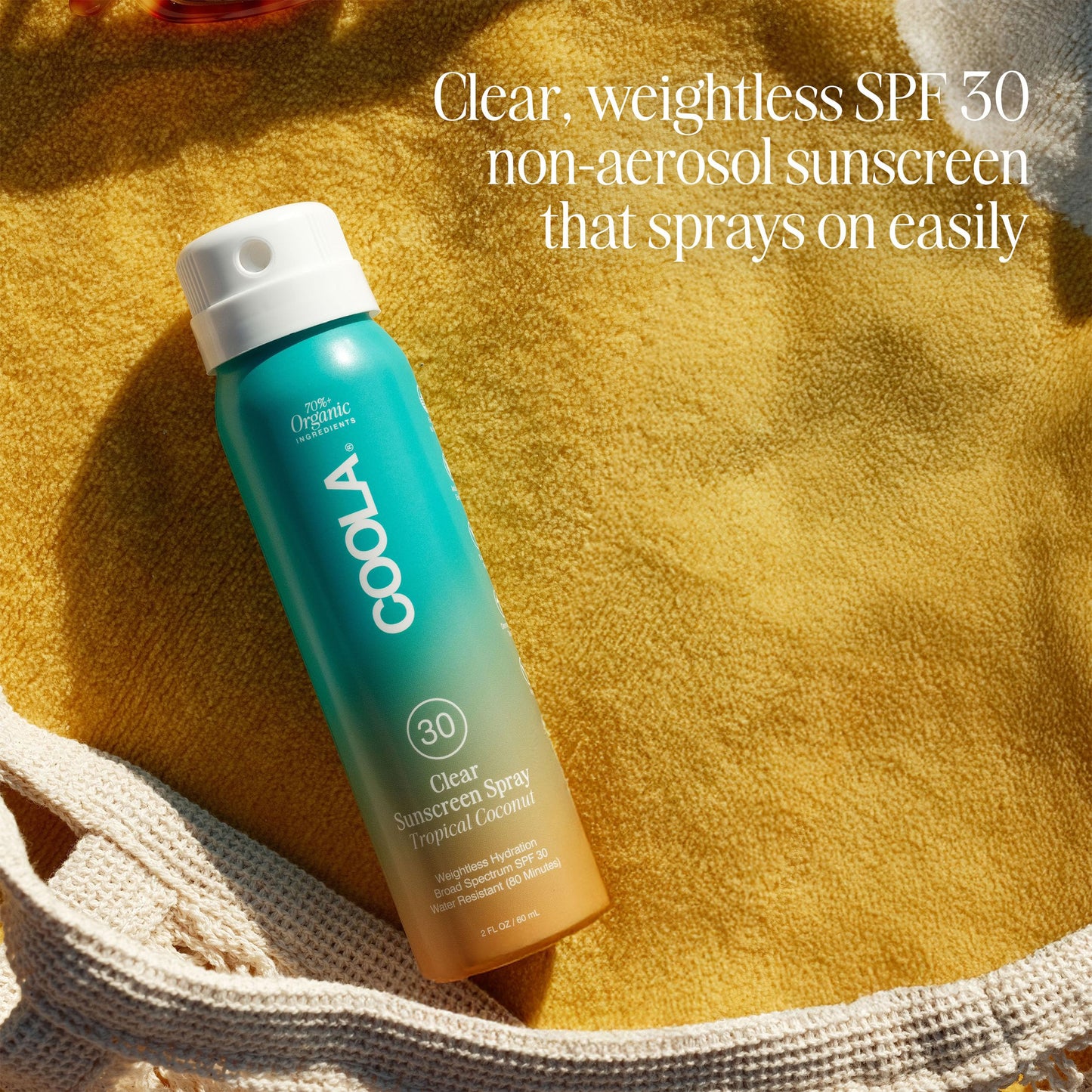 COOLA Organic Sunscreen SPF 50 & 30 Sunblock Spray Kit, Dermatologist Tested Skin Care for Daily Protection, Vegan and Gluten Free,Travel Size, 2 Fl Oz, 3 Pack