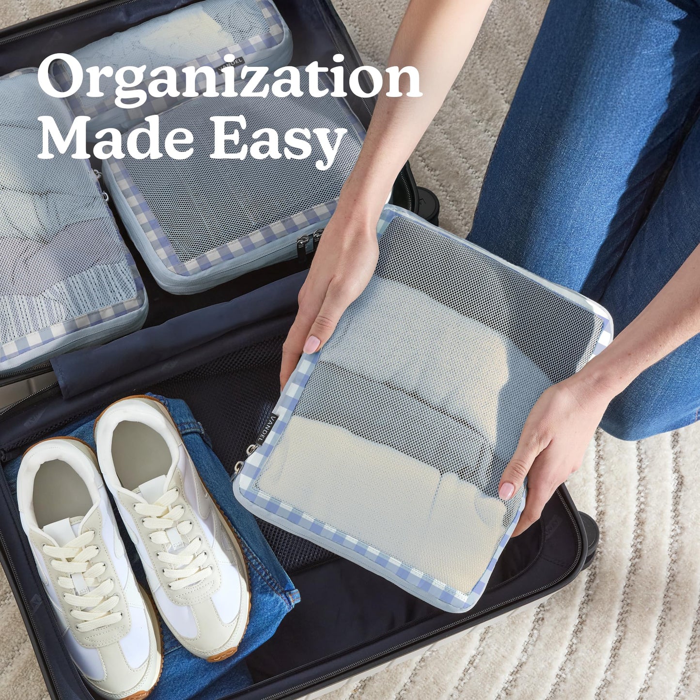 Vandel Space-Saving Compression Packing Cubes for Women, Men, Compressible Carry On Suit Case Organizer Luggage Packing Cubes for Travel Organizer Bags for Luggage and Backpacks, Suitcase Cube