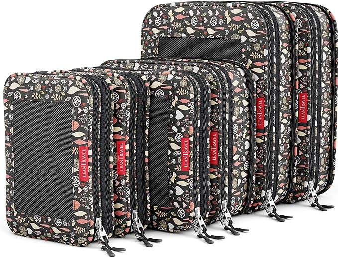Compression Packing Cubes for Travel Organizers with Double Zipper, LeanTravel