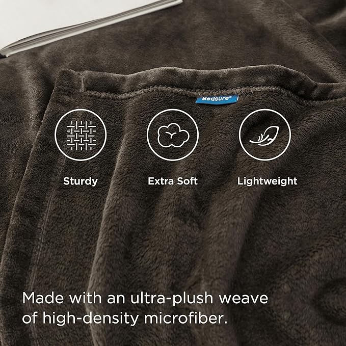 Bedsure GentleSoft Brown Fleece Blankets King Size - Bed Blanket Soft Lightweight Plush Cozy Fuzzy Luxury Microfiber, 108x90 inches