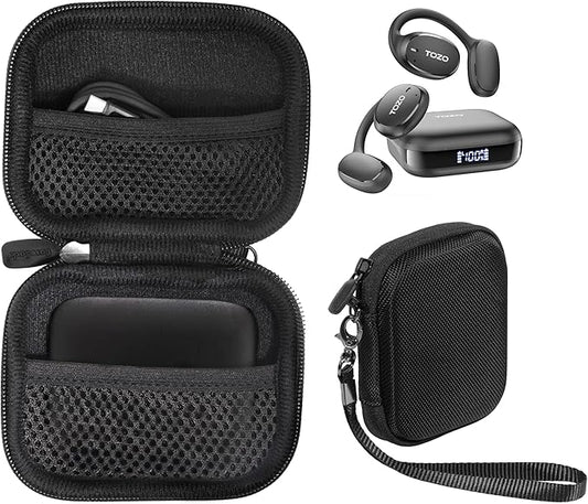 CaseSack Case for TOZO OpenEgo True Wireless Open Ear Headphone (Black)