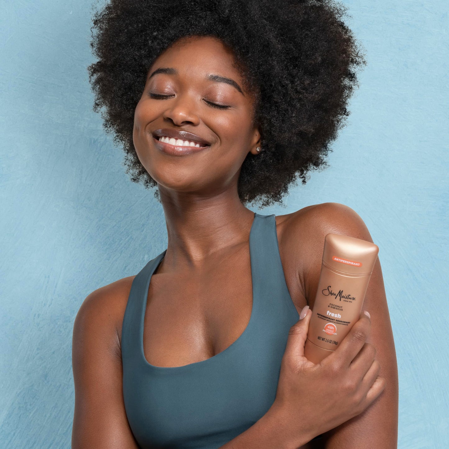 SheaMoisture Antiperspirant Deodorant Stick Fresh Coconut & Hibiscus 2 Count for 48HR Sweat & Odor Protection with No Parabens & No Mineral Oil 2.6 oz