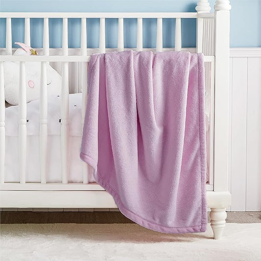 Bedsure GentleSoft Bedding Fleece Blanket for Girls and Boys - Soft Cozy Cute Small Throw Blankets for Travel, 43x55 Inches, Lilac