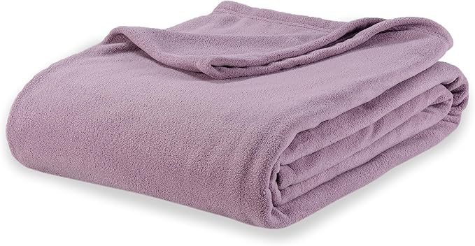 Berkshire Blanket Microfleece Twin Size Bed Blanket Lavender,Lightweight Soft Breathable Plush Micro Fleece Blanket for Bed Couch Sofa,60x92 Inches