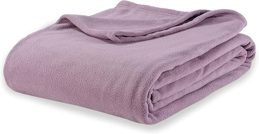 Berkshire Blanket Microfleece Twin Size Bed Blanket Lavender,Lightweight Soft Breathable Plush Micro Fleece Blanket for Bed Couch Sofa,60x92 Inches