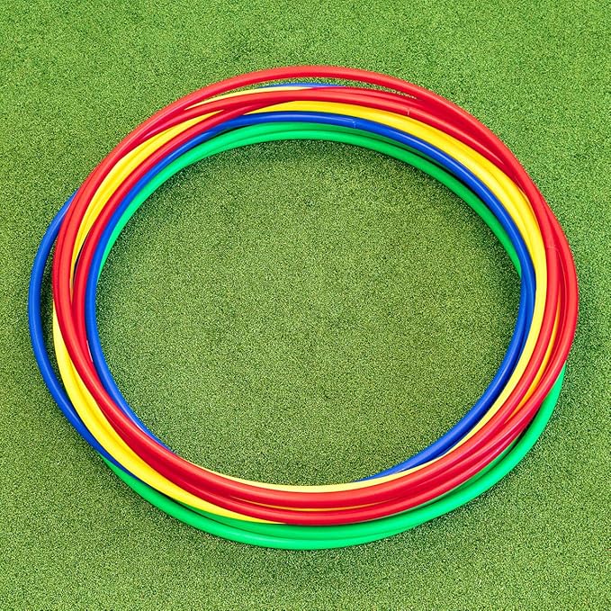 METIS Hula Hoops | Pack of 6 or 12 | Fitness, Exercise, Gymnastics, Kids, Adults, Dog Agility [Available in 4 Sizes]